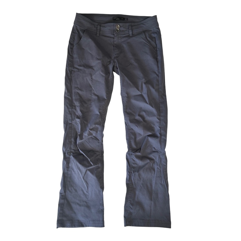 Prana Halle Hiking Pants 4 Short Gray Roll Up Activewear Gorpcore Outdoors